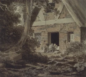 Scène à la porte d